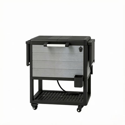 Mobile Chill Hub Cooler Cart, Poolside Cooler Cart, Patio Beverage Cooler Cart for Outdoor