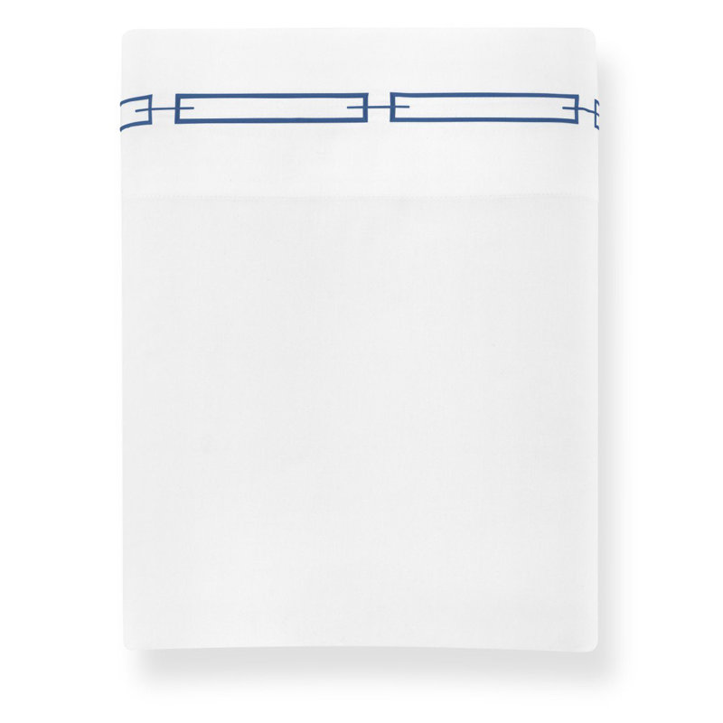 Stanza 420 Thread Count Egyptian-Quality Cotton Flat Sheet, Twin Flat Sheet, Sky