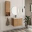 Ensemble de meuble-lavabo simple 24 po avec plateau en résine Bellmead et armoire murale de 12 po