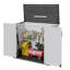 JolyDale 142cm W 1200L Polyethylene Plastic Lockable Cabinet Deck Box in White