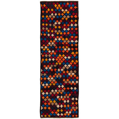 9 Ft Runner Peter Magenta Rug