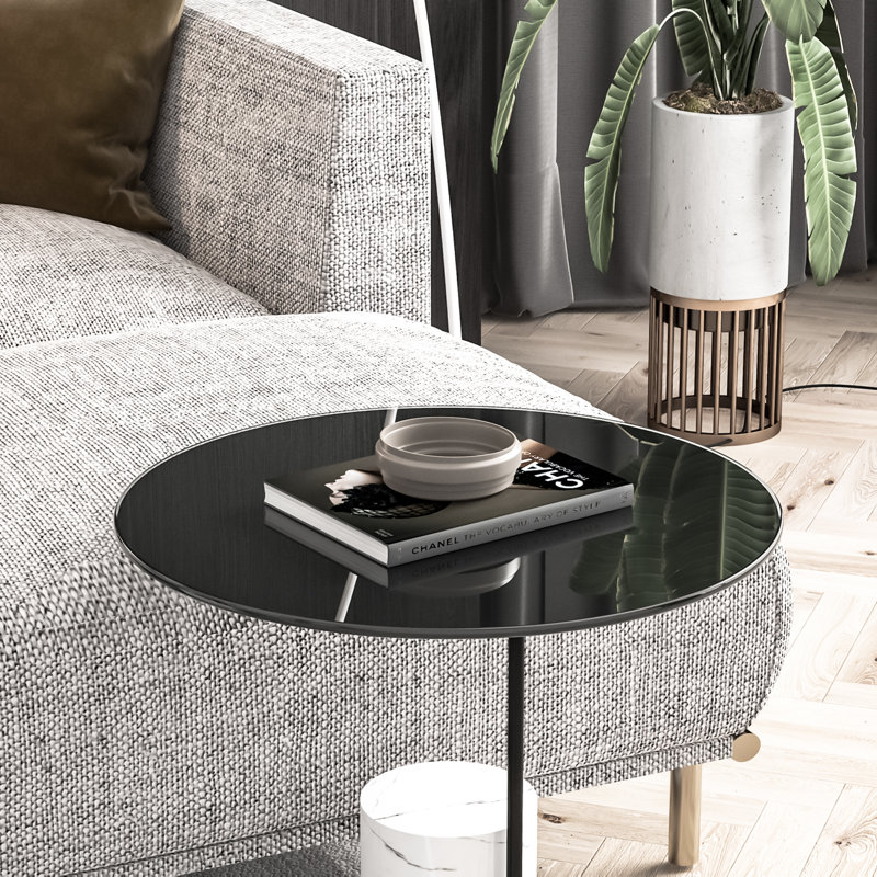 Plateau de table rond en verre trempé - Diamètre, verre de remplacement biseauté de 1/2 po d'épaisseur