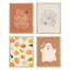 «Spooky Ghost Halloween Pumpkin Harvest Spiderweb», impression sur papier 4 pièces-97770238-97770236