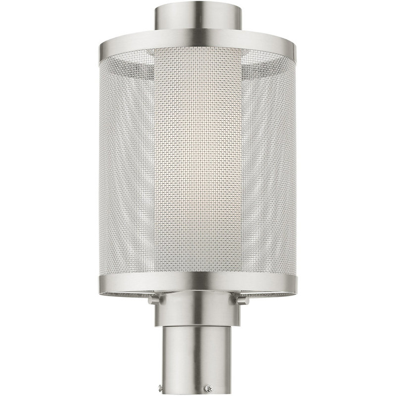 Transparent Lantern Head, Brushed Nickel, 17.5" H x 9" W x 9" D