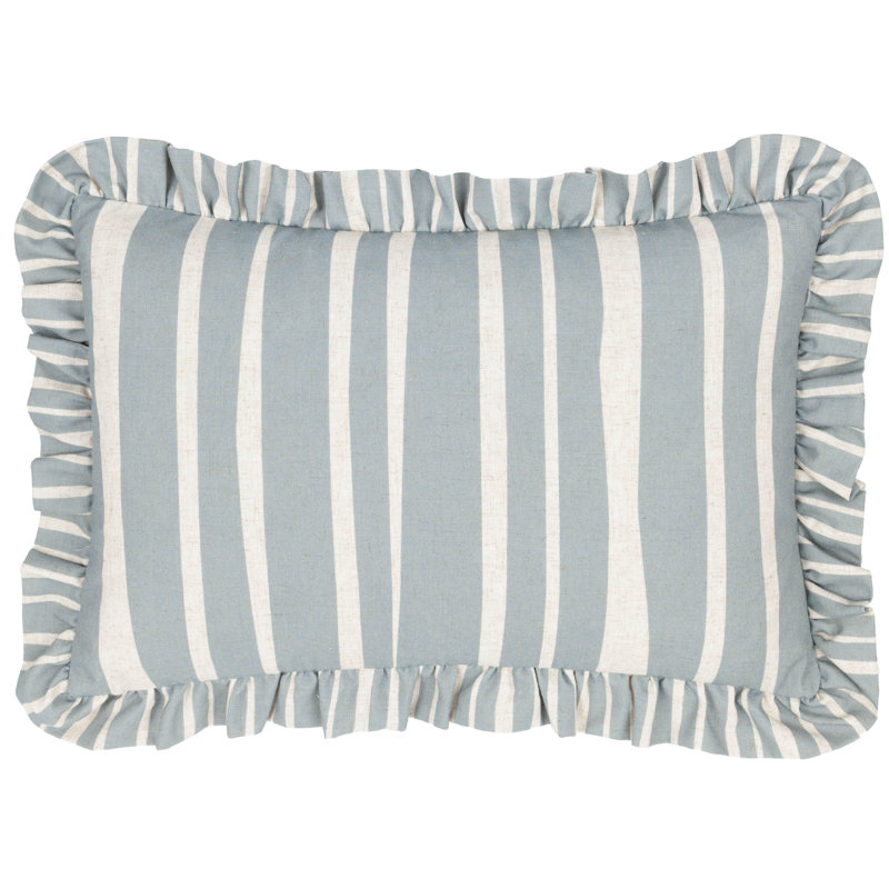 Striped Rectangular Pillow Cover, Blue