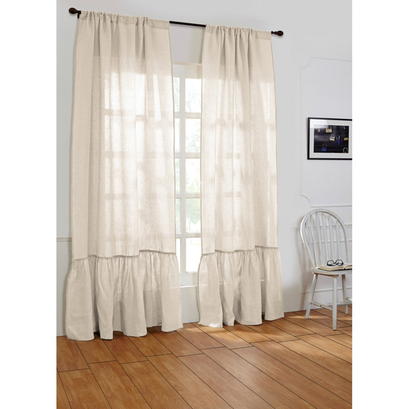 Caprisa Semi Sheer Curtain, Ivory