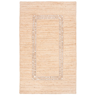 Vance Natural Fiber Hand Woven Jute Solid Color Rug