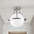 11.2" W 1-Light Frosted Glass Sphere Semi Flush Mount -137798841