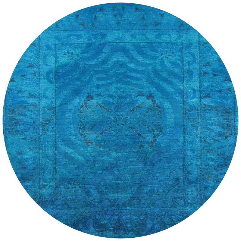 Tapis oriental bleu, Rond 4 pi