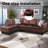 3-piece Brown Microfiber Modular Sectional Sofa-1688485963