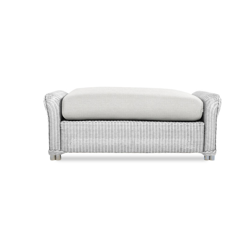 Reflections Outdoor Ottoman, Canvas Canvas Sunbrella® Canvas, White