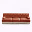 Canapé Chesterfield 3 places en velours avec jupe à pampilles-498602826