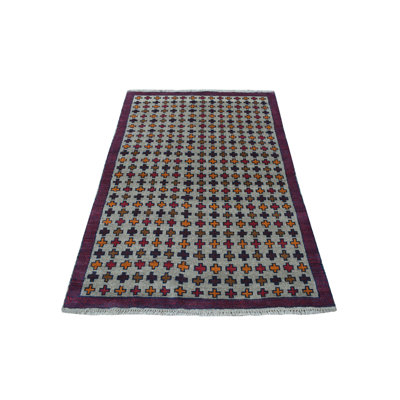 One-of-a-Kind 4' X 5'8" Wool Area Rug in