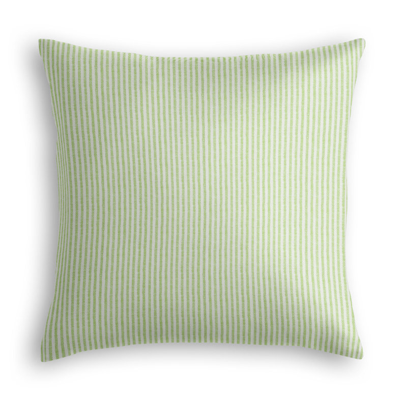 Acworth Throw Pillow Striped Reversible Throw Pillow, Grass, 24" x 24"