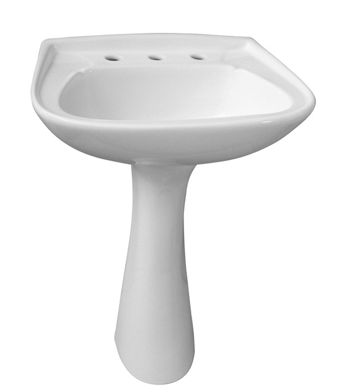 Barclay Hartford 17.75'' White Vitreous China Oval Bathroom Sink with Overflow, 8" Centers