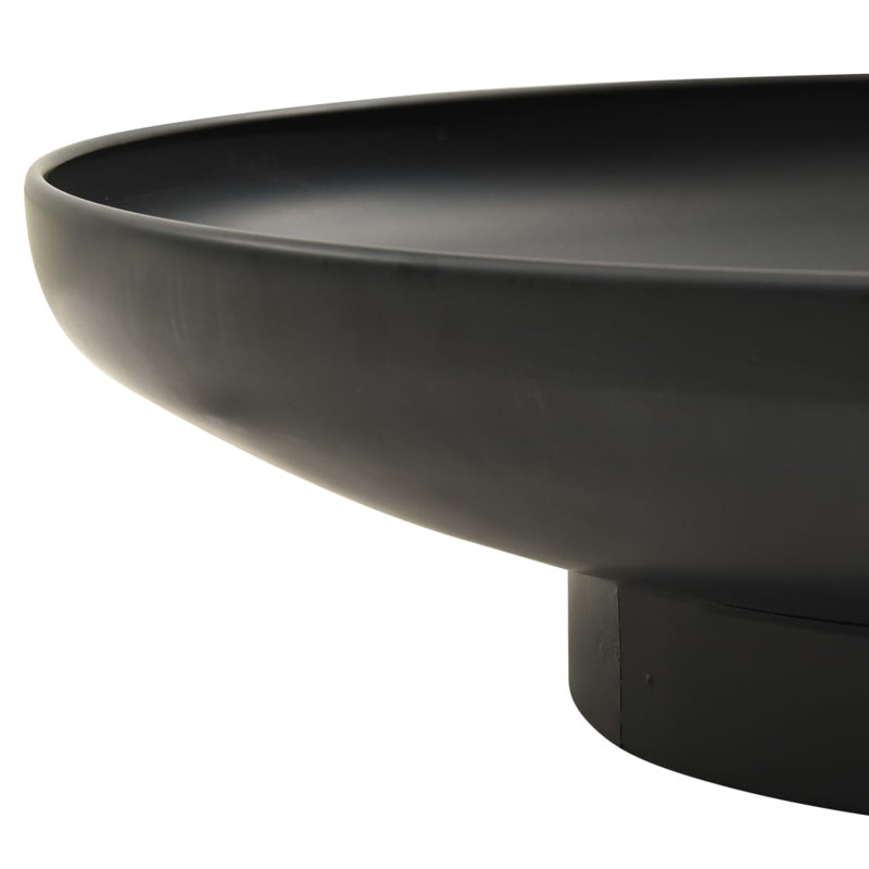 Azia Fire Pit Steel, Black, 80cm x 20cm