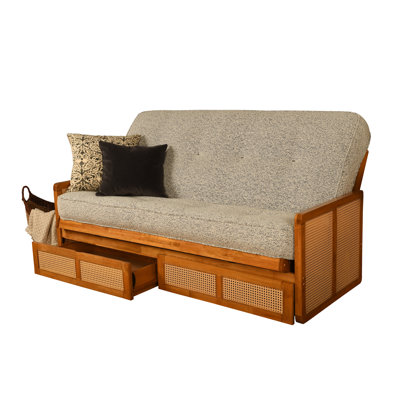 Futon double avec rangement Bridyn avec matelas