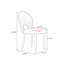 Chaise d'appoint blanche à dossier solide (ensemble de 2)-594894153