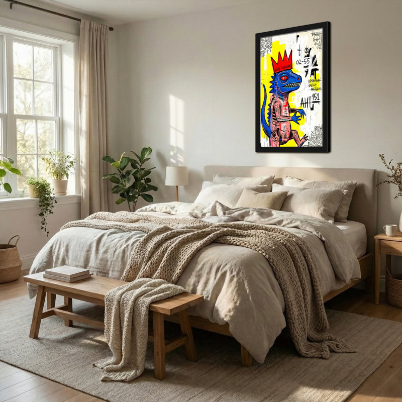 Reproduction d'art couronnée «King's Dragon», animaux, H 18 po x l 12 po