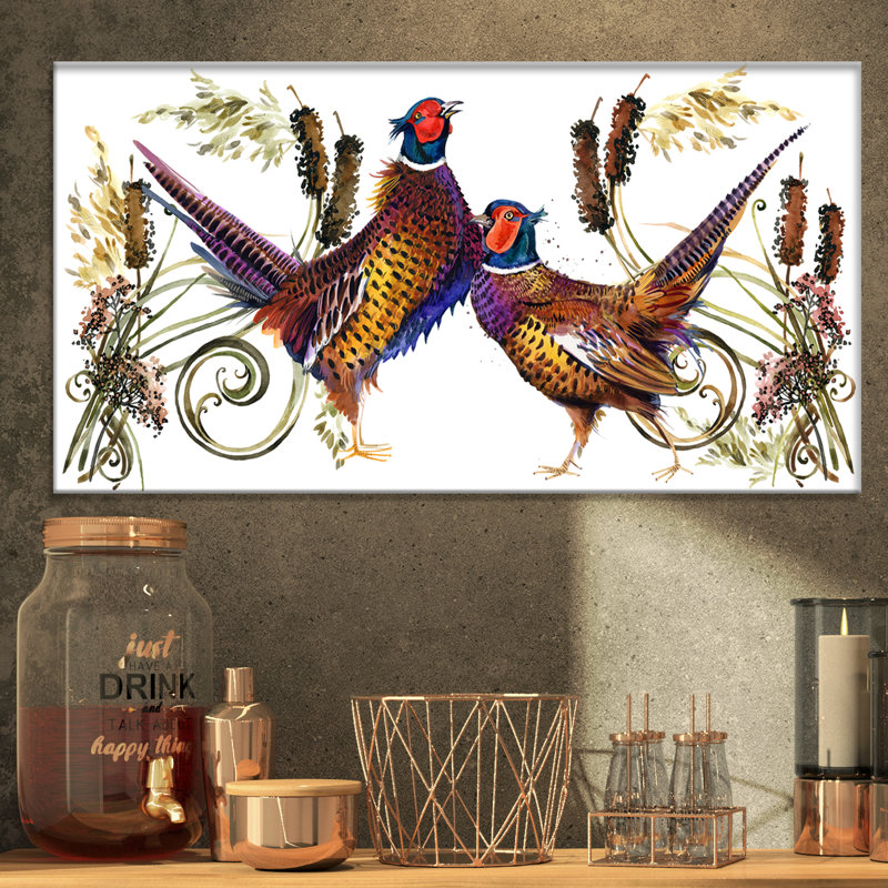 « group of oiseau », impression d’art graphique, H 16 po x l 32 po x P 1 po, Toile tendue