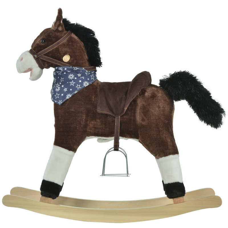 Cheval à bascule en peluche pour enfants