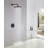 12" Wall-Mount Rain Shower System with Solid Brass Valve, Single Handle Control - Matte Black-126704888