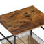Table de chevet à 3 niveaux avec 2 paniers tissés et tablette de rangement inférieure