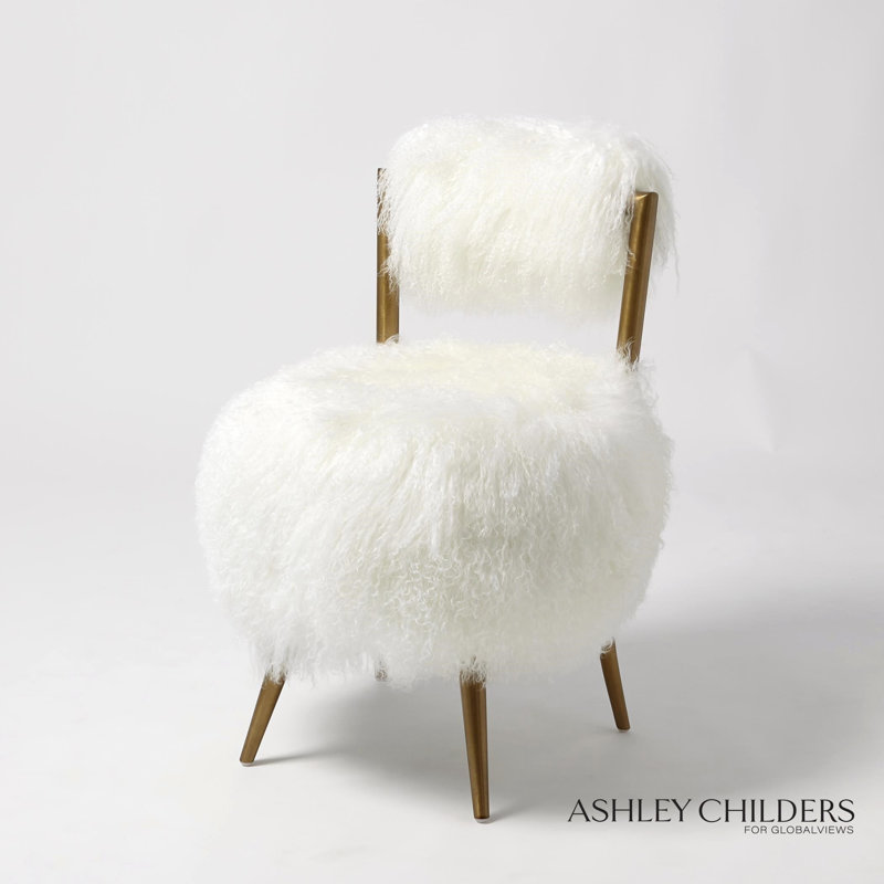 Hailey Chair-Mongolian Lamb-White