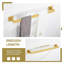 Ensemble de quincaillerie de salle de bain 2 pièces, ensemble d'accessoires de salle de bain mural pour salle de bain, or brossé-121793997