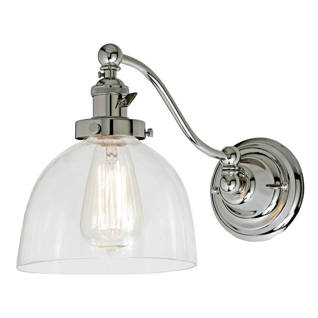 Martucci Armed Sconce, Polished Nickel