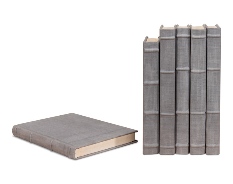 Ecru Handmade Decorative Book, Gray