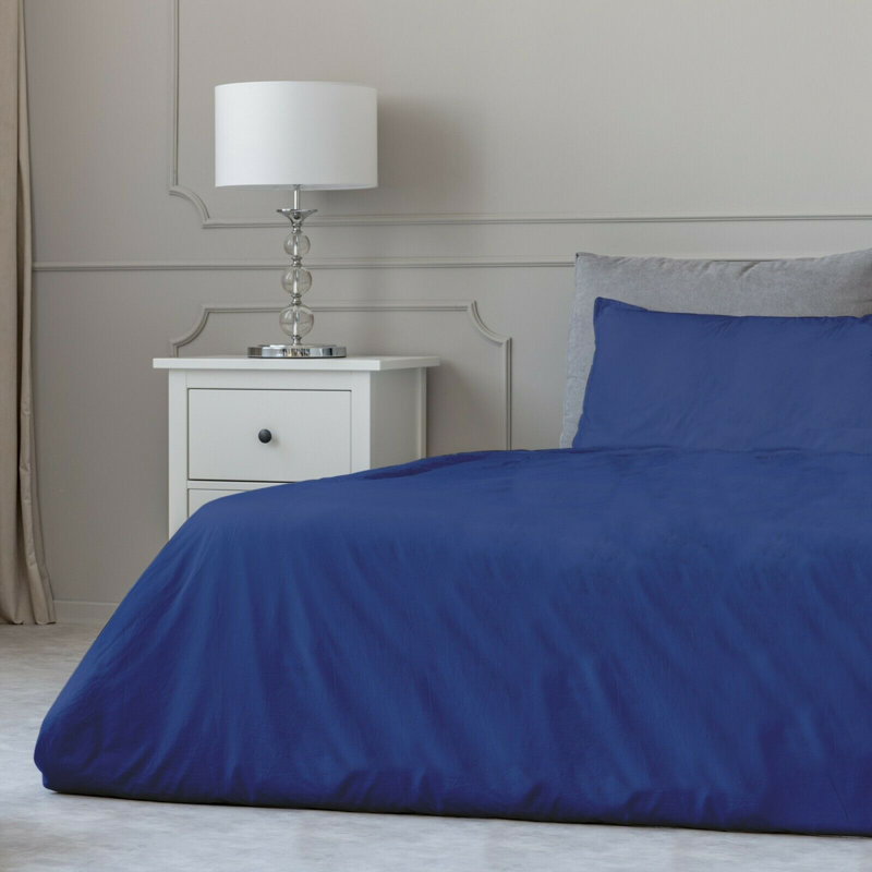 Ensemble de draps en micro-fibre, Ensemble de draps pour grand lit + un drap-housse , Bleu royal