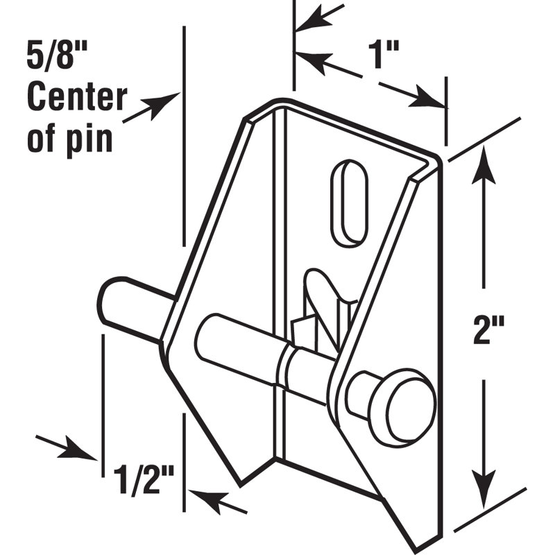 Prime-Line White Finish Push/Pull Sliding Door Lock (Single Pack)