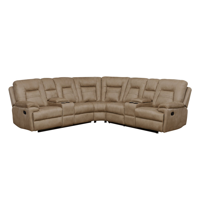 Canapé modulaire inclinable en microfibre / microsuède de 110 po Copland