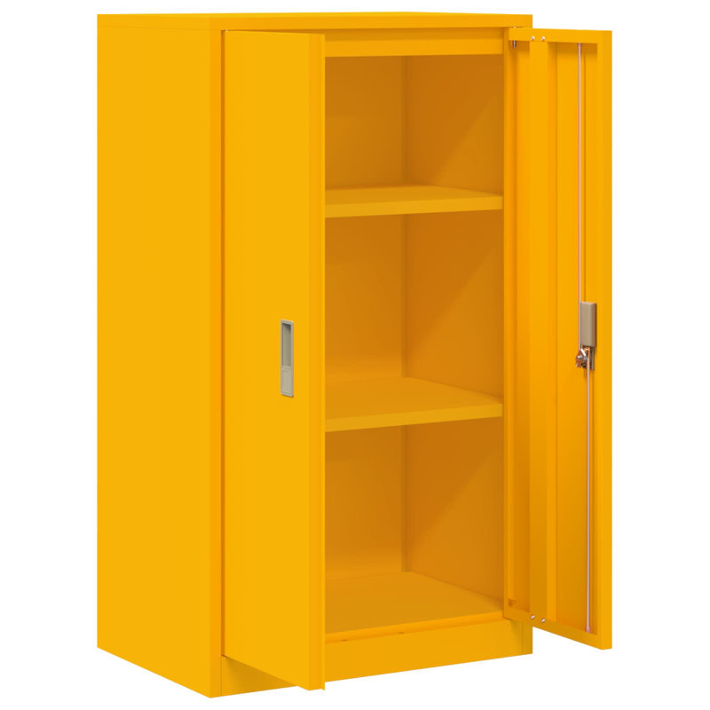 Storage Cabinet, Mustard Yellow