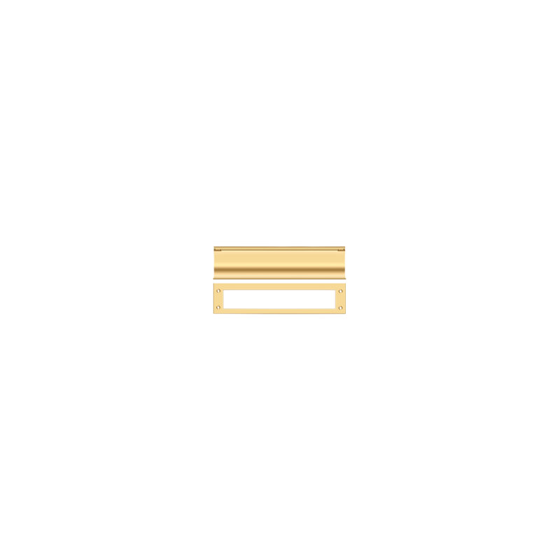 13" x 3" Brass Mail Slot, PVD Polished Brass
