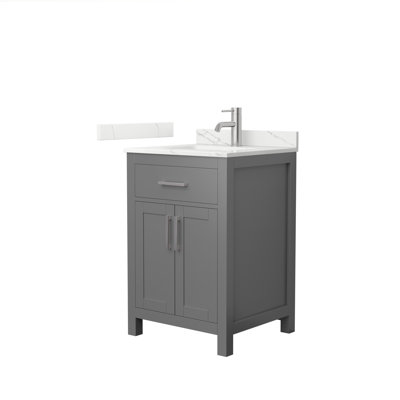 Beckett 24" Freestanding Single Bathroom Vanity with Quartz Top