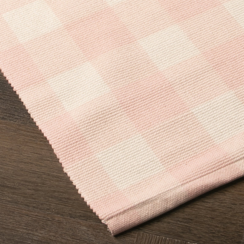 Eleena Non-Slip Chequered Indoor Doormat, Pink