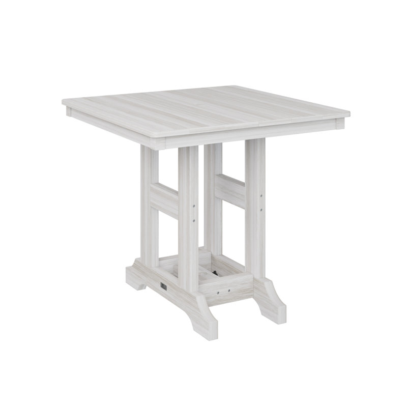 Garden Classic Outdoor Square Table, Seashell, 30.87" H x 33" W x 33" D
