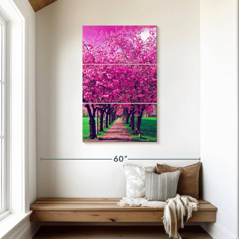 Harnek Pink Plum Trees, 45" H x 28" W