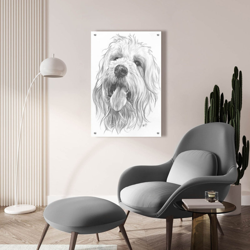 Goldendootle sur plastique / acrylique par Barbara Keith Print, H 36 po x l 24 po x P 0,2 po