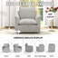 Fauteuil demi-tonneau pivotant à rayures douces modernes 29,7 po avec coussin amovible (ensemble de 4)-1989394418