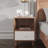 Nightstands Set of 2, Night Stand with Drawer and Open Storage Shelf, Bedside Tables with Solid Wood Legs, End Table, Side Table for Bedroom-1450758932