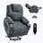 Up To 350 LBS Polyester Power Lift Recliner Chair, Heavy Duty Motion Mechanism With 8-Point Vibration Massage And Lumbar Heating, USB And Type-C Ports, Stainless Steel Cup Holders, Grey-137901337