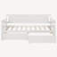Lit de jour simple en bois de pin avec 2 tiroirs de rangement-236739796