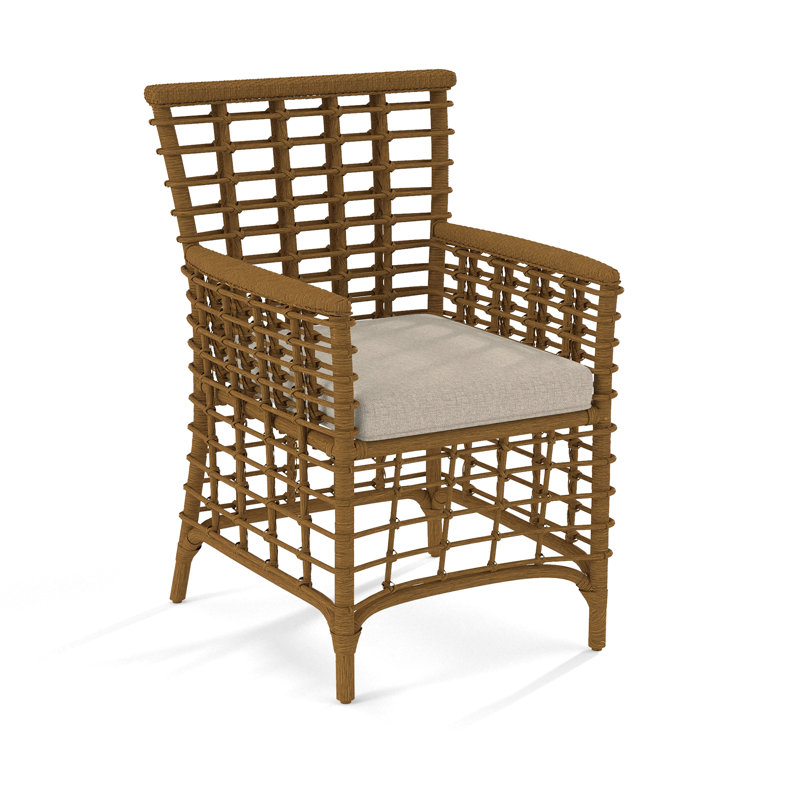 Luca Dining Armchair, Havana, Eggshell Crypton Performance