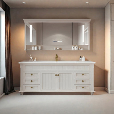 American country-style smart bathroom cabinet