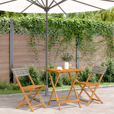 Thatcher 2 - Person Wood Patio Dining Set with Square Table
