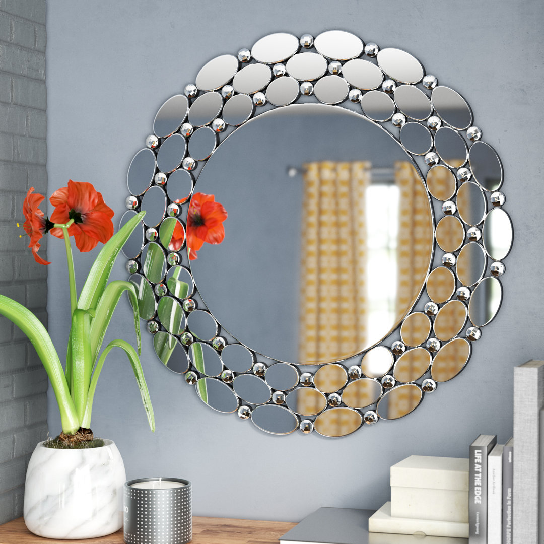 Stillings Wood Flat Wall Mirror Willa Arlo™ Interiors
