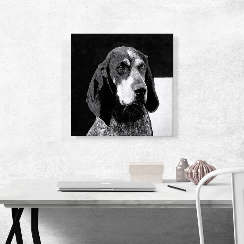 «Bluetick Coonhound Dog Breed», reproduction d'art sur toile tendue, H 18 po x l 18 po x P 0,75 po